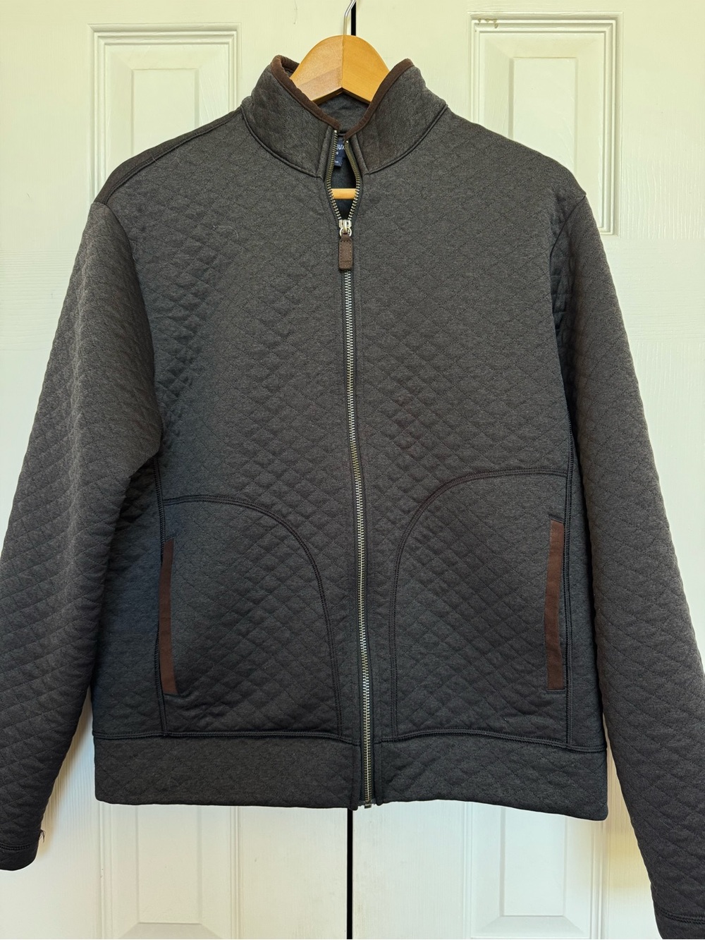 Cremieux Jacket Men's M Quilted Full-Zip Jacket - Dark Gray